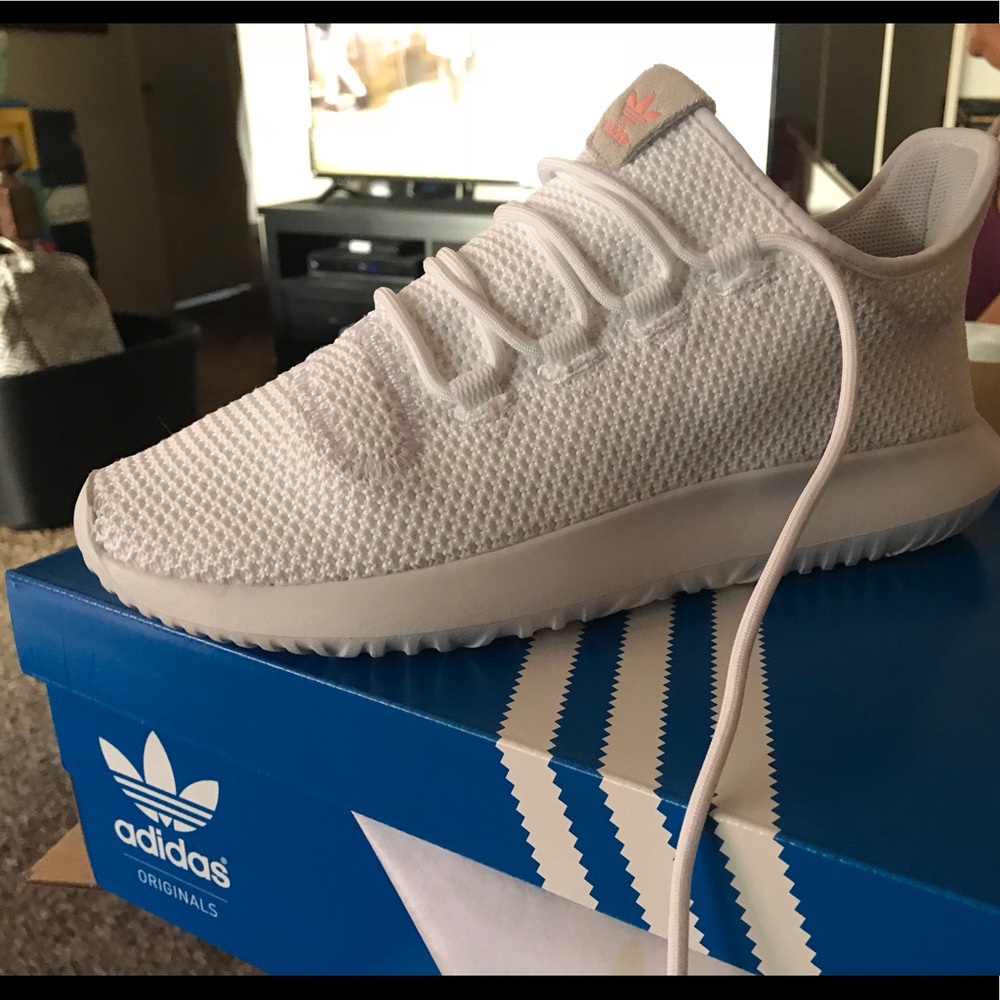 New  white adidas tubular shadow shoes women 9.5